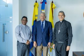 Ministro Andrés Bautista y rector de la Universidad Católica del Cibao se reúnen para socializar planes futuros de la academia